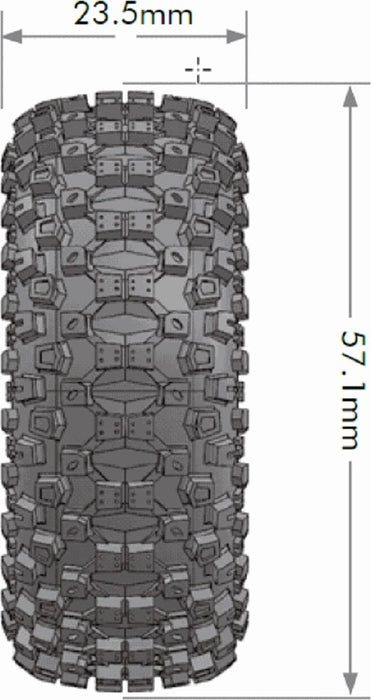 CR-Uphill 1/18, 1/24 1.0" Crawler Tires, Super Soft,
