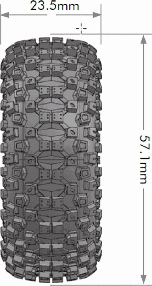 CR-Uphill 1/18, 1/24 1.0" Crawler Tires, Super Soft,