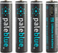Pale Blue Lithium Ion Rechargeable AAA Batteries 4pk