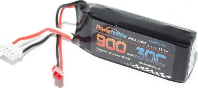 3S 11.1V 900MAH 30C W/ JST