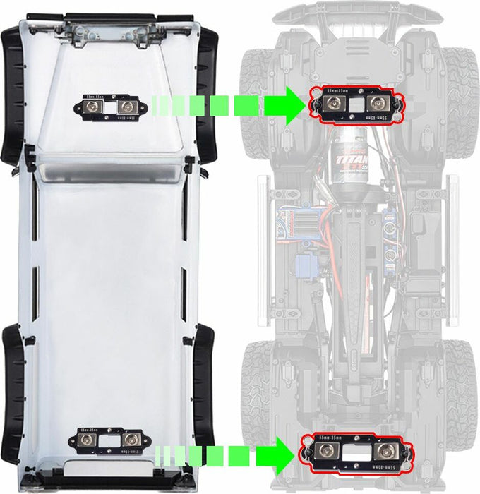 Adjustable Magnetic Body Post Mount for TRX-4 Rock Crawler