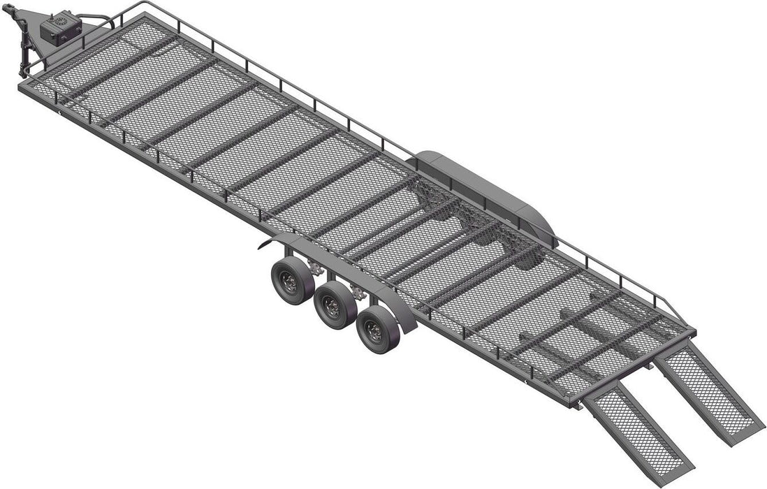Tri Axle Full Metal Trailer with LED Lights