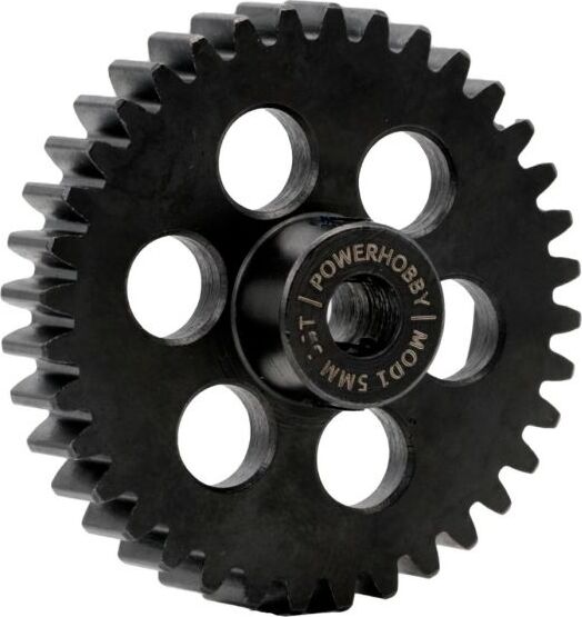 Hardened Steel 38T Mod1 5mm Pinion Gear with 2 Grub Screws