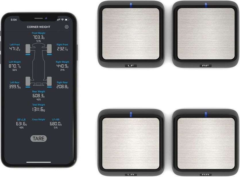 SCWS2000 Bluetooth RC Corner Weight Scale System w/ 4 Scale