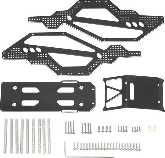 Aluminium Rock Racer Conversion Chassis Kit Black