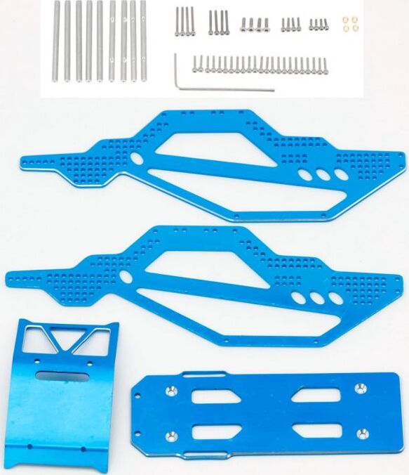 Aluminium Rock Racer Conversion Chassis Kit Blue