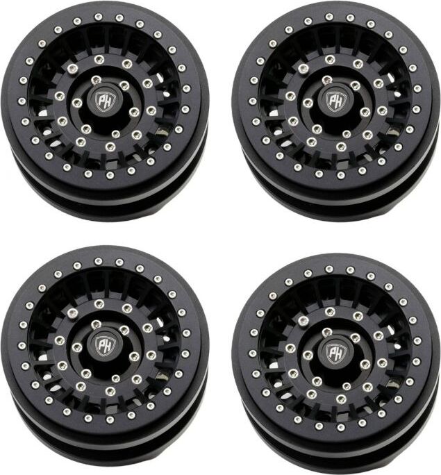 Z1 Axial SCX6 2.9" CNC Aluminum Beadlock Wheels Black