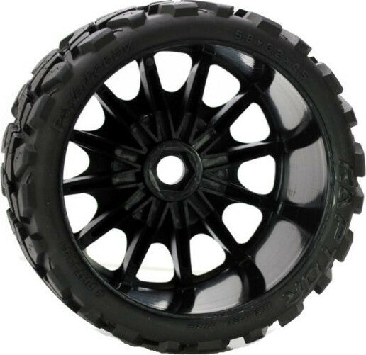 Raptor Belted Monster Truck Wheel / Tires (pr.) Race Soft