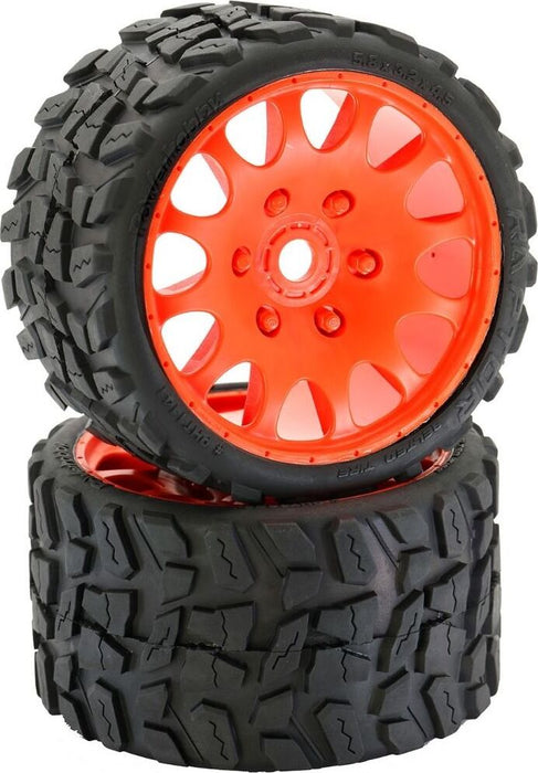 Powerhobby Raptor Belted Monster Truck Tires / Wheels w