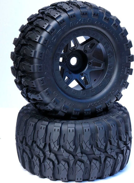 1/8 Defender 3.8" Belted All Terrain Tires 17mm Mounted