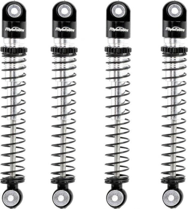 1/24 Aluminum 54mm Long Travel Shocks, Black, for Axial SCX24