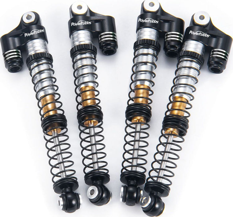 1/24 Aluminum 58mm Long Travel Shocks, Black, for Axial SCX24