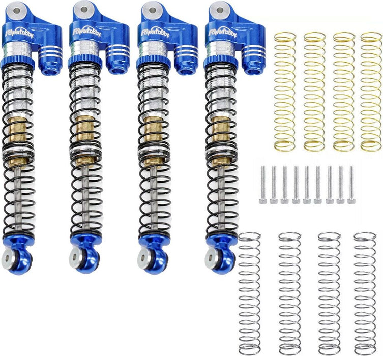 1/24 Aluminum 58mm Long Travel Shocks, Blue, for Axial SCX24