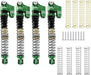 1/24 Aluminum 58mm Long Travel Shocks, Green, for Axial SCX24