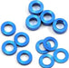 Aluminum Ball Stud Washer Set Blue (12pcs)