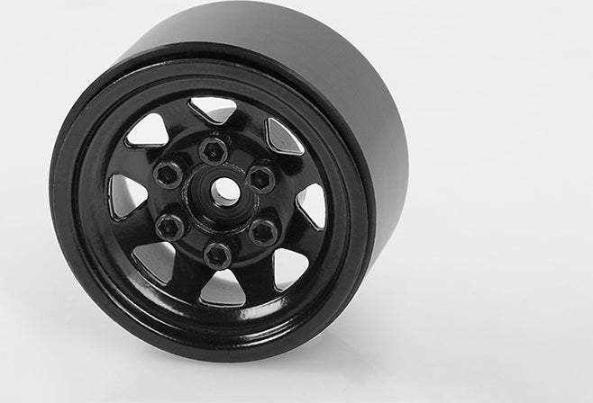 Stamped Steel 1.0" Stock Beadlock Wheels (Black)