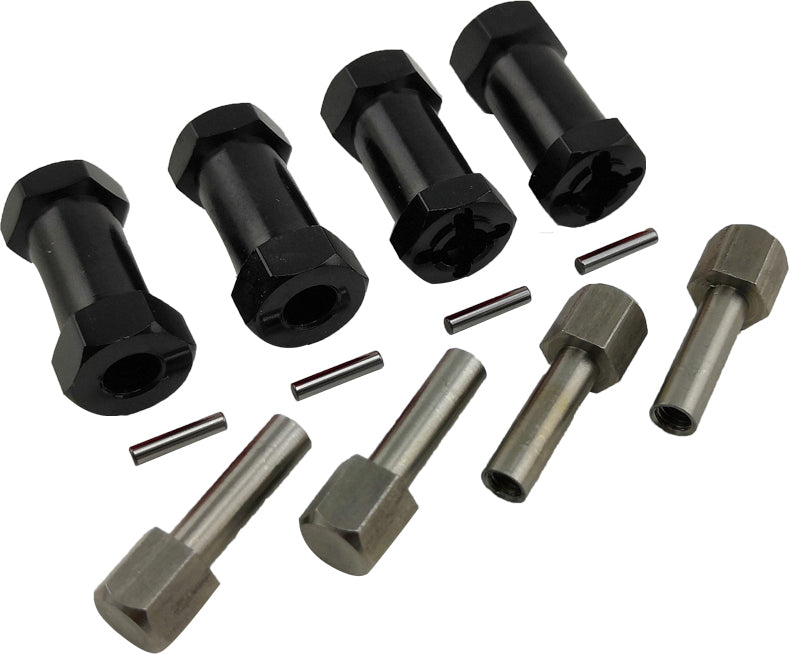 Wheel Hex Extension Adaptors 25mm Black