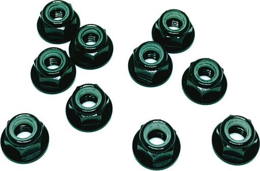 Flanged Nylon Lock Nut M5 (10pcs) Black