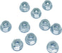 Flanged Nylon Lock Nut M5 (10pcs) Silver