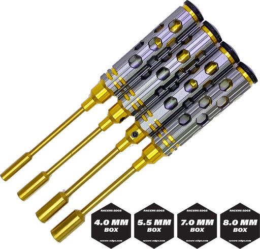 Premium Nut Driver Set Gold Ink Honeycomb Handle w/
