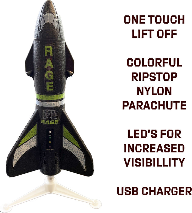 Spinner Missile XL Electric Free-Flight Rocket, Black