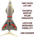 Spinner Missile XL Electric Free-Flight Rocket, Gray