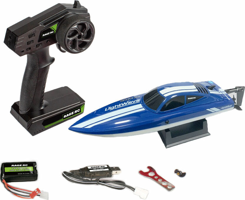 LightWave Electric Micro RTR Boat; Blue