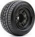 Trigger 1/8 Monster Truck Tires Mounted on Black Wheels,