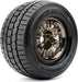 Trigger 1/8 Monster Truck Tires Mounted on Chrome Black