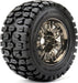 Tracker 1/8 Monster Truck Tires Mounted on Black Wheels,