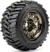Morph 1/8 Monster Truck Tires Mounted on Chrome Black