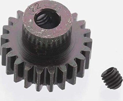 EXTRA HARD 22 TOOTH BLACKENED STEEL 32P PINION 5M/M