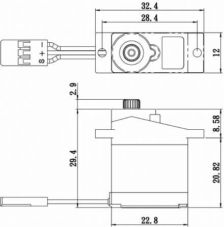 Micro Digital MG Servo 0.13sec / 54oz @ 6V