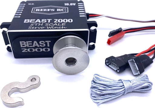 Beast 2000 1/5th Scale Servo Winch w/Spool, Hook & Syn Line