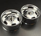 Euro VIP Dish Style 1/10 Silver Rims, 8mm Offset