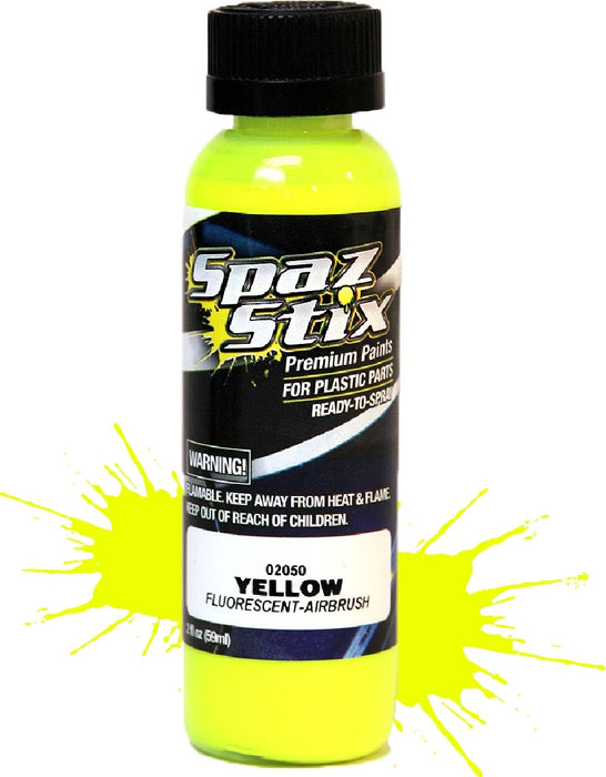 Yellow Fluorescent Airbrush Ready Paint, 2oz Bottle