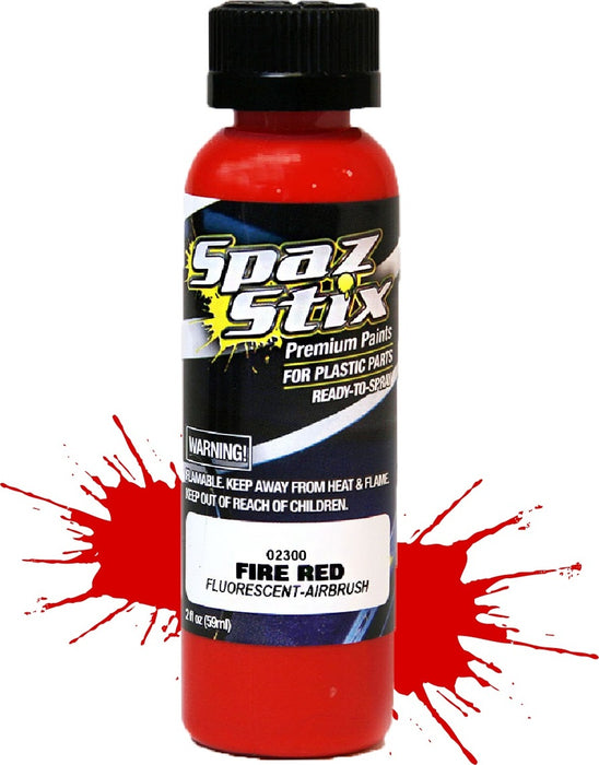 Fire Red Fluorescent Airbrush Ready Paint, 2oz Bottle