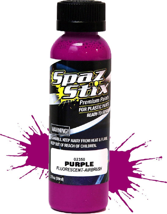 Purple Fluorescent Airbrush Ready Paint, 2oz Bottle