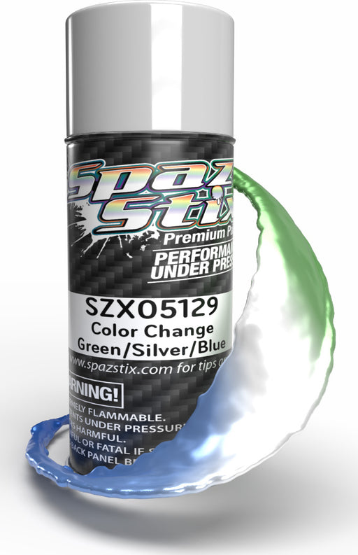Color Change Aerosol Paint, Green/Silver/Blue, 3.5oz Can
