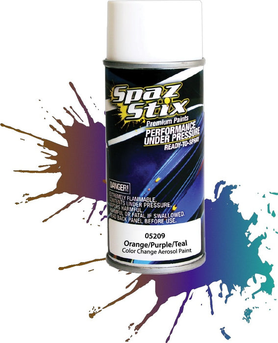 Color Change Aerosol Paint, Orange/Purple/Teal, 3.5oz Can
