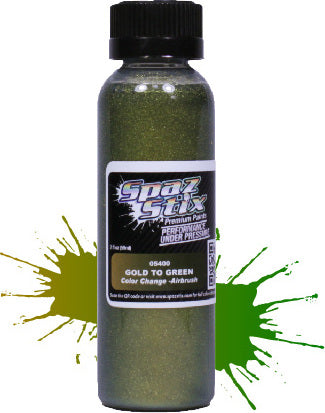 Color Change Airbrush Ready Paint, Gold/Green, 2oz Bottle