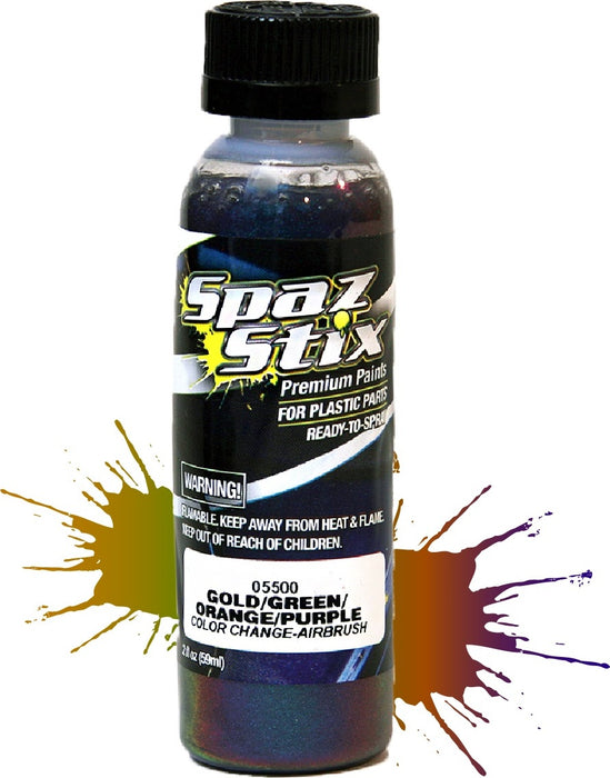 Color Change Airbrush Paint Gold/Green/Orange/Purple, 2oz