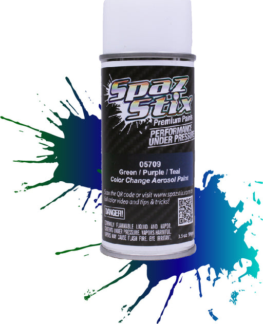 Color Change Aerosol Paint, Green/Purple/Teal, 3.5oz Can