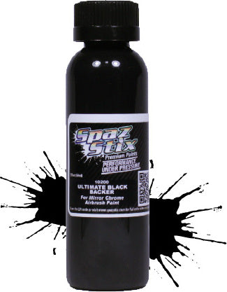 Ultimate Black Backer for Mirror Chrome, Airbrush, 2oz