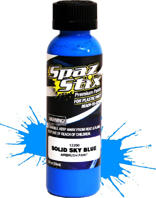 Solid Sky Blue Airbrush Ready Paint, 2oz Bottle