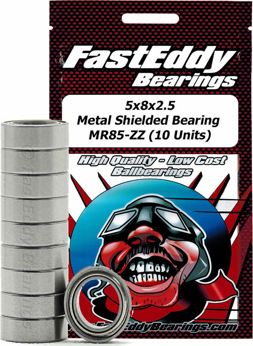 5x8x2.5 Metal Shielded Bearing MR85-ZZ (10)