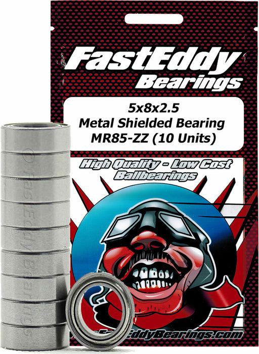 5x8x2.5 Metal Shielded Bearing MR85-ZZ (10)