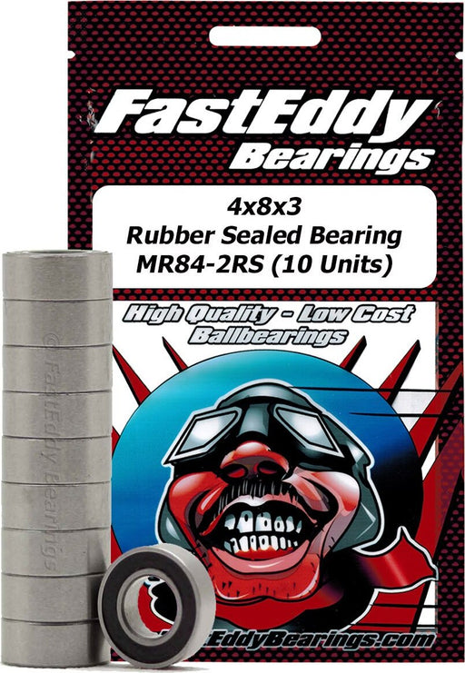 4x8x3mm Rubber Sealed Bearing (10) MR84-2RS