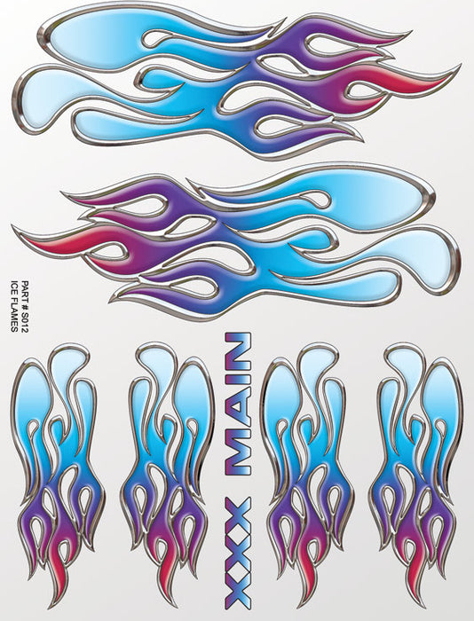 Ice Flames Sticker Sheet