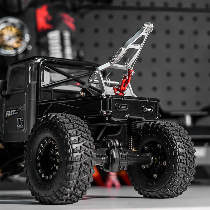 Tow Truck Crane Kit & INJS2065-360 Winch Servo for 1/18 TRX4M Silver